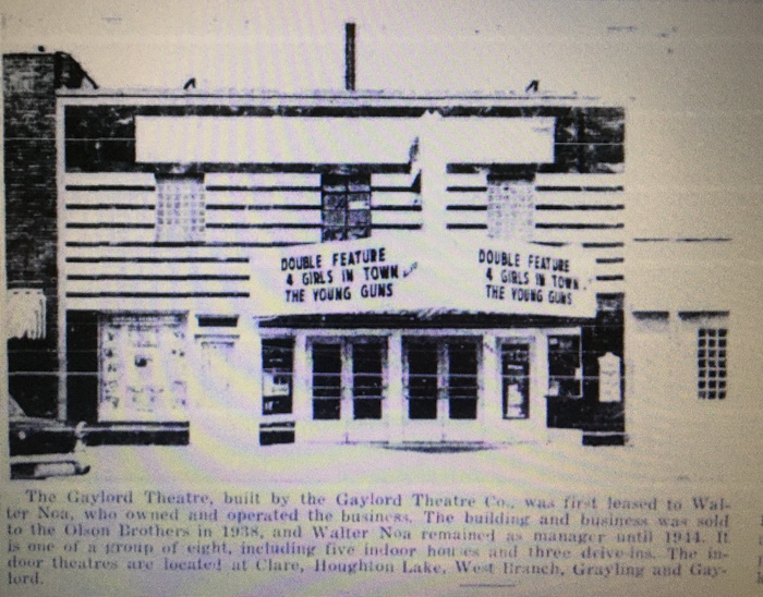 Gaylord Cinema - Old Article (newer photo)